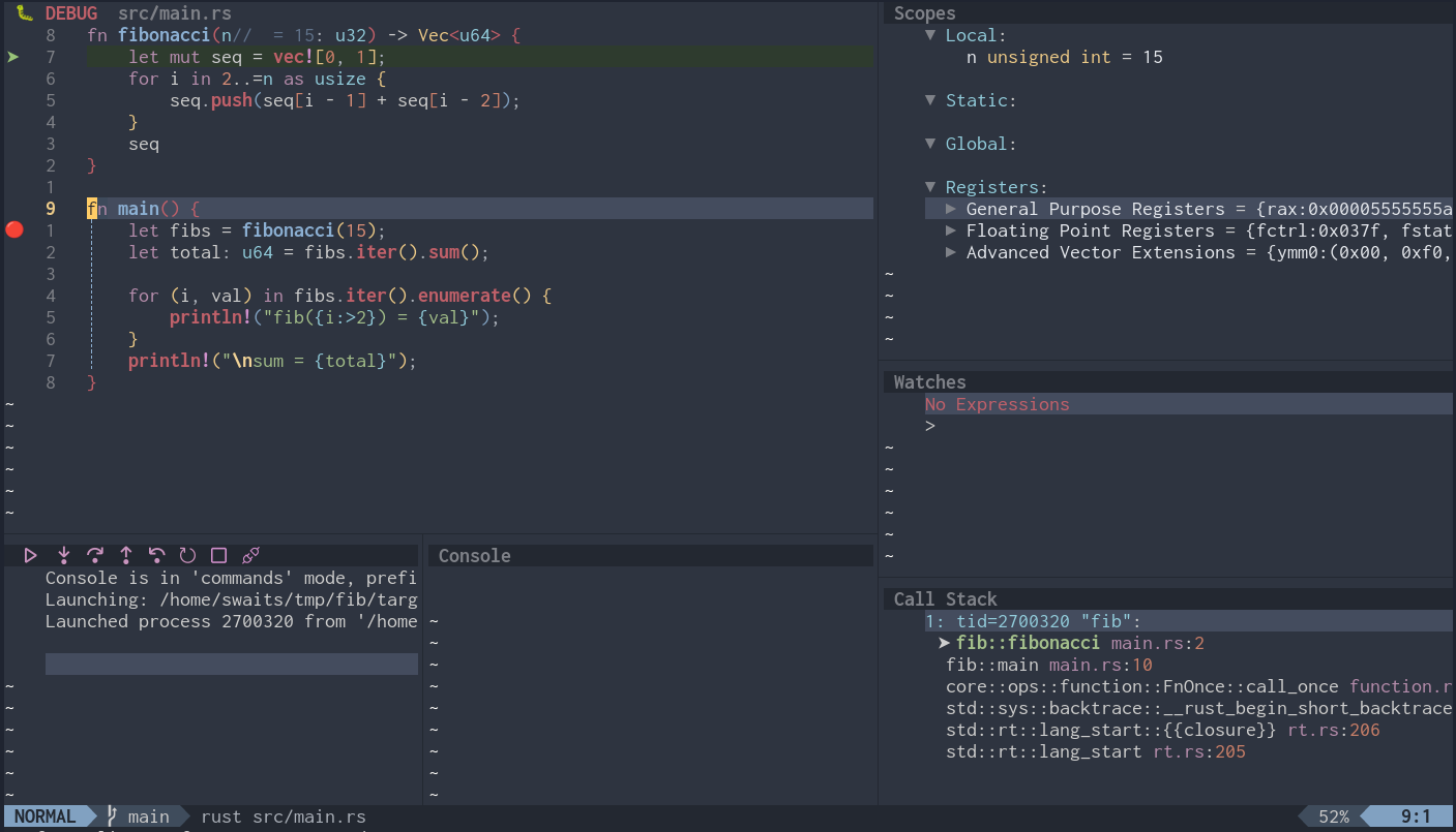 turbo-debug screenshot